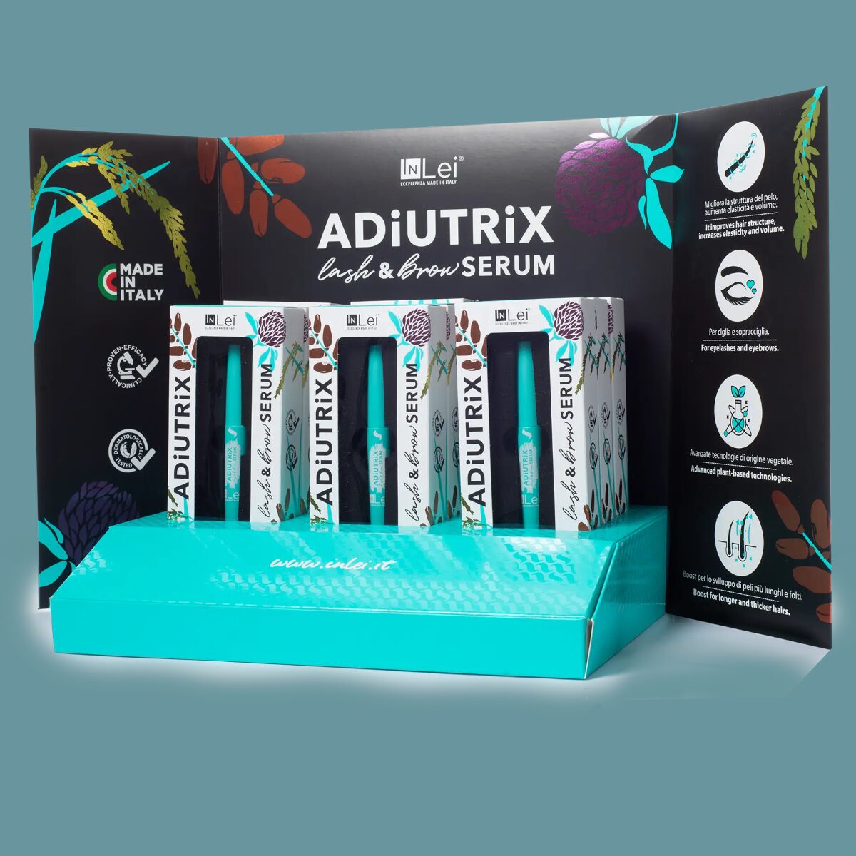 Expositor/ Recargas InLei® Serum de Pestañas y Cejas Adiutrix