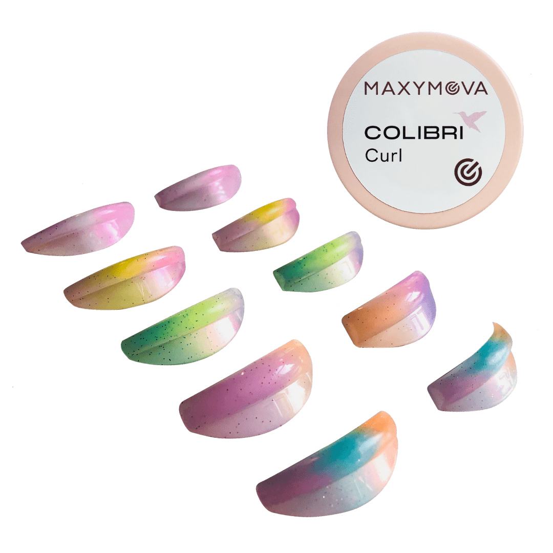 MAXYMOVA MOLDES DE SILICONA PARA RIZAR PESTAÑAS COLIBRI CURL- 5 tamaños