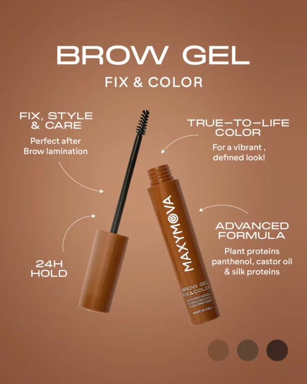 GEL DE CEJAS FIX&GO & FIX&COLOR - CEJAS PERFECTAS DESPUÉS DE LA LAMINACIÓN DE CEJAS, MAXYMOVA