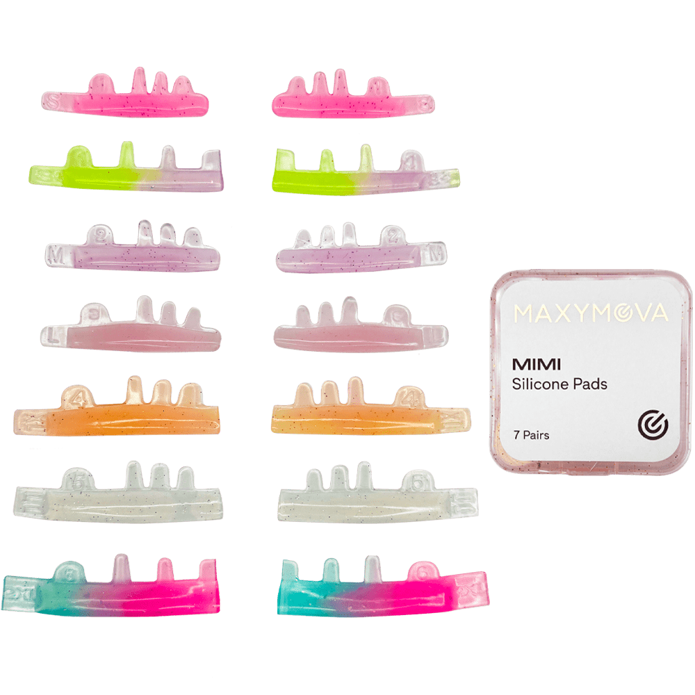 MAXYMOVA MOLDES DE SILICONA PARA PESTAÑAS MIMI - 7 PARES -rizado híbrido tipo C