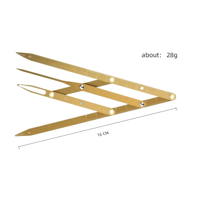 Regla de mapeo de cejas dorado