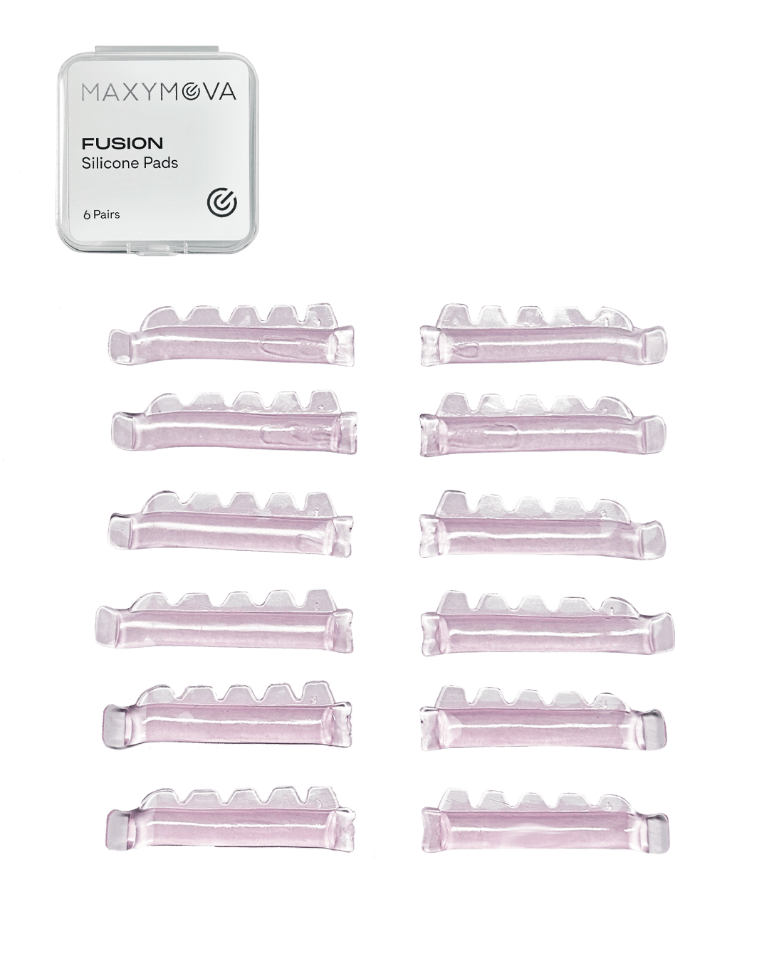 MAXYMOVA ALMOHADILLAS DE SILICONA FUSION PARA LAMINACIÓN DE PESTAÑAS, 6 PARES DE TAMAÑOS, PROTECTORES CON EFECTO RIZADO PARA LAMINACIÓN DE PESTAÑAS COREANA