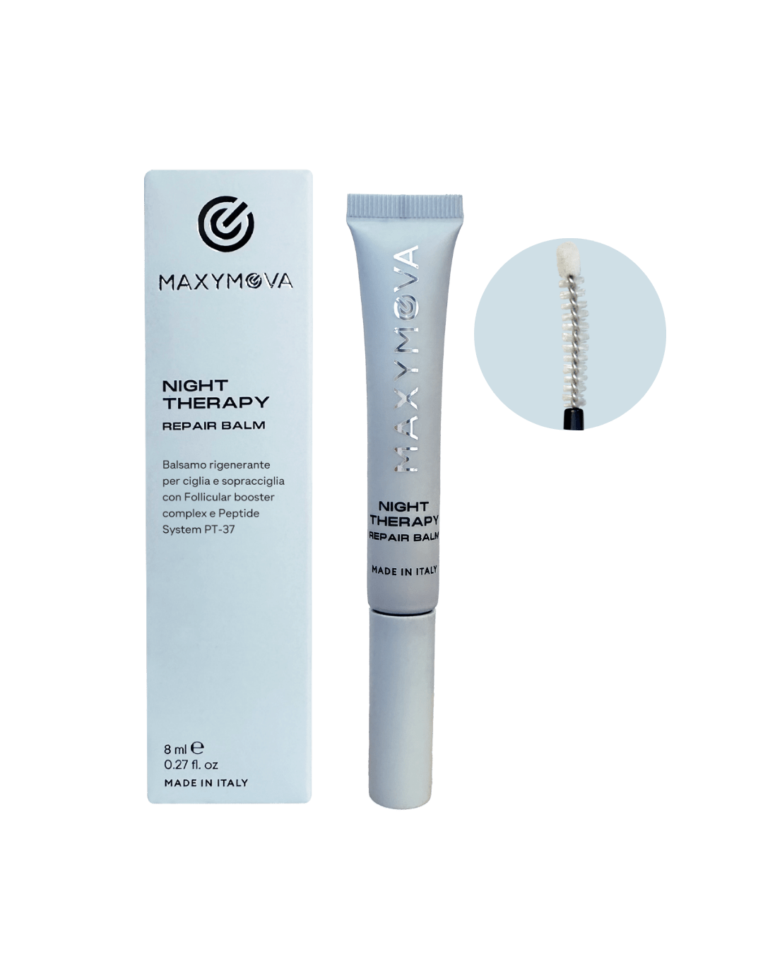 MAXYMOVA BÁLSAMO REPARADOR NOCTURNO PARA PESTAÑAS Y CEJAS. TRATAMIENTO NUTRITIVO Y FORTALECEDOR